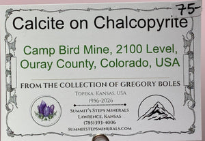 Calcite On Chalcopyrite, Camp Bird Mine, Colorado