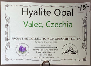 Hyalite Opal, Czechia