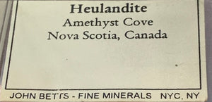 Heulandite, Amethyst Cove, Canada