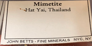 Mimetite, Hat Yai, Thailand