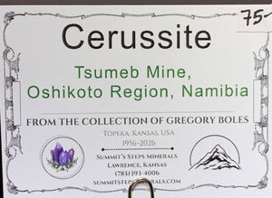 Cerussite, Tsumeb Mine, Namibia