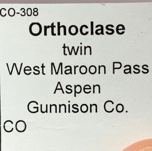 Orthoclase, West Maroon Pass, Colorado