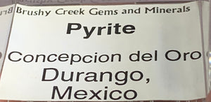 Pyrite, Concepcion del Oro, Mexico