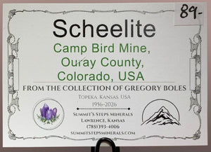 Scheelite, Camp Bird Mine, Colorado