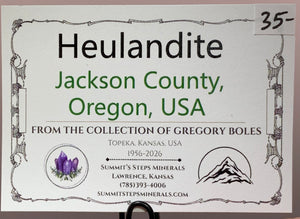 Heulandite, Jackson County, Oregon