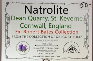 Natrolite, Dean Quarry, England