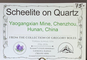 Scheelite on Quartz