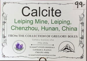 "Pagoda" Calcite, Leiping Mine, China