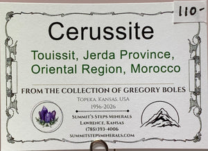 Cerussite, Touissit, Morocco