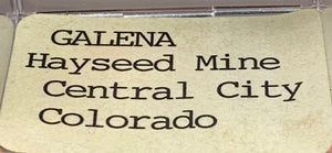 Galena, Hayseed Mine, Colorado