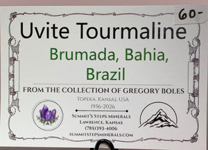 Uvite Tourmaline, Brumada, Brazil