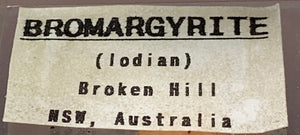Bromargyrite, Broken Hill, Australia