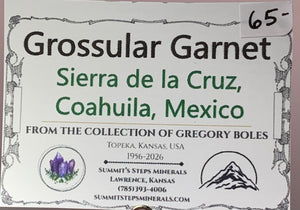 Grossular Garnet, Sierra de la Cruz, Mexico