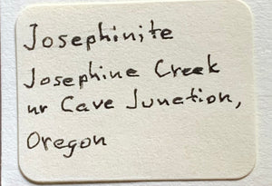 Josephinite, Josephine Creek, Oregon, USA