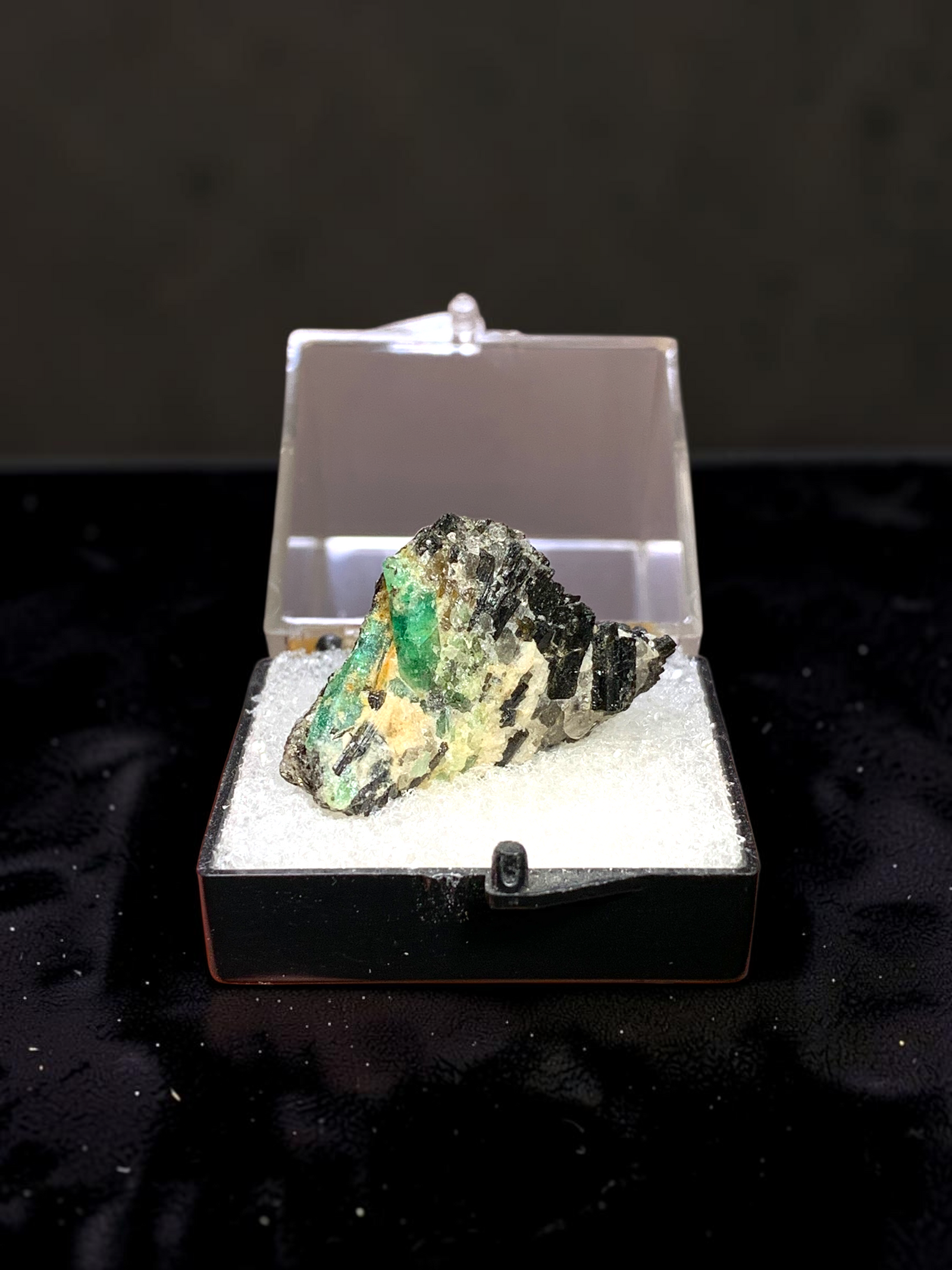 Emerald w/ Schorl, Crabtree Mine, North Carolina