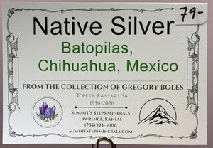 Native Silver, Batopilas, Mexico