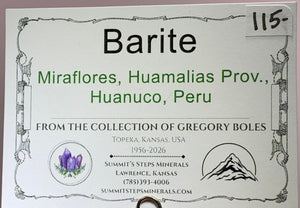 Barite, Miraflores, Peru