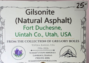Gilsonite (Natural Asphalt), Fort Duchesne, Utah, USA