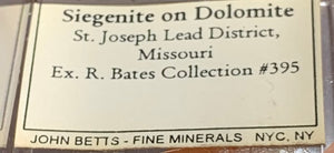 Siegenite on Dolomite, St. Joseph Lead District, Missouri