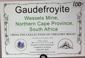 Gaudefroyite, Wessels Mine, South Africa
