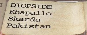 Diopside, Khaplu, Pakistand