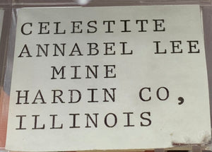 Celestine, Annabel Lee Mine, ILLinios