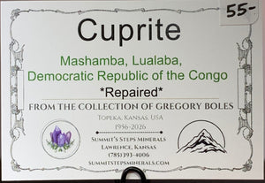 Cuprite, Mashamba, DR Congo