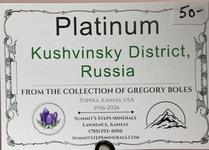 Platinum, Kushvinsky District, Russia