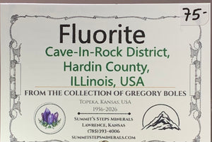 Fluorite, Cave-In-Rock District, ILLinois