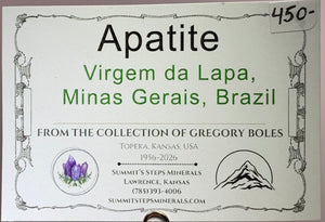 Apatite, Virgem da Lapa, Brazil