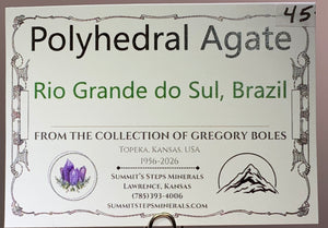 Polyhedral Agate, Brazil