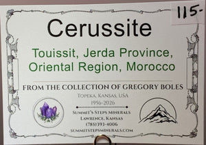 Cerussite, Touissit, Morocco