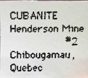 Cubanite, Henderson #2 Mine, Canada
