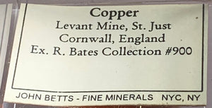 Copper, Levant Mine, England, UK