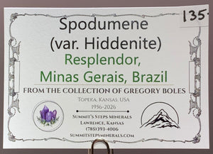 Spodumene (var. Hiddenite), Brazil