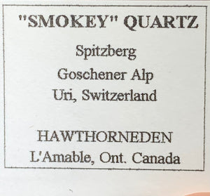 Smoky Quartz, Spitzberg, Switzerland