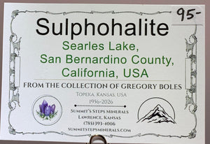 Sulphohalite, Searles Lake, California