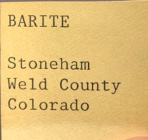 Barite, Stoneham, Colorado