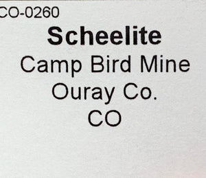Scheelite, Camp Bird Mine, Colorado