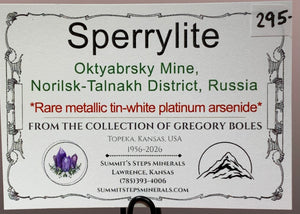 Sperrylite, Oktyabrsky Mine, Russia