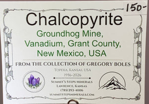 Chalcopyrite, Groundhog Mine, New Mexico