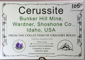 Cerussite, Bunker Hill Mine, Idaho, USA