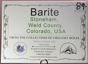 Barite, Stoneham, Colorado