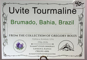 Uvite Tourmaline, Brumado, Brazil