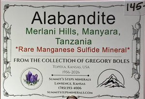 Alabandite, Merlani Hills, Tanzania