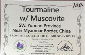 Tourmaline w/ Muscovite , China
