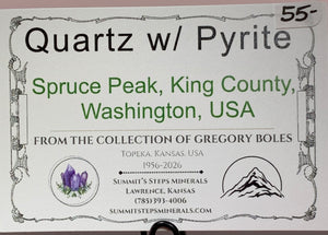 Quartz w/ Pyrite, Spruce Peak, Washington