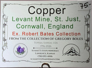 Copper, Levant Mine, England, UK