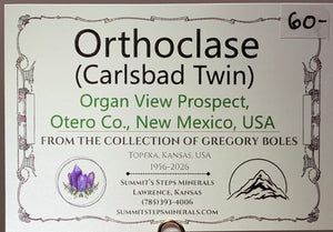 Orthoclase (Carlsbad Twin), Otero County, New Mexico