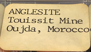 Anglesite, Touissit Mine, Morocco